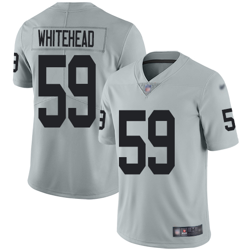 Men Oakland Raiders Limited Silver Tahir Whitehead Jersey NFL Football 59 Inverted Legend Jersey